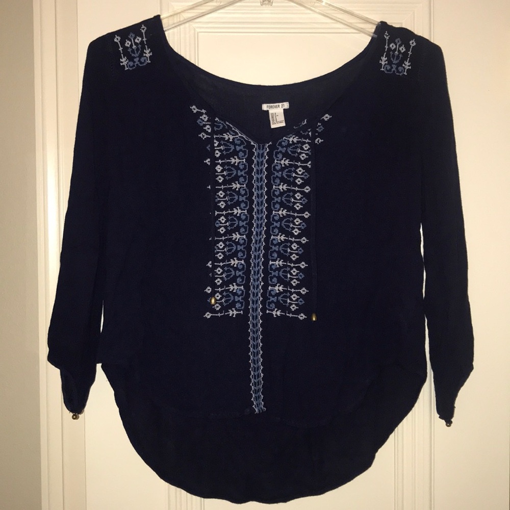 Forever 21 embroidered shirt, size s